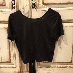 & Other Stories size 4 black top with open back